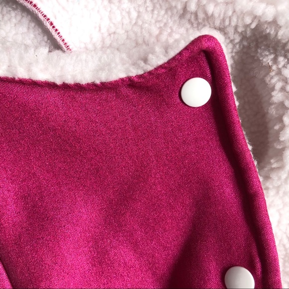 NEW Dog Coat w Hood Pink Metallic Sherpa Fleece M/L NWT - Picture 7 of 13